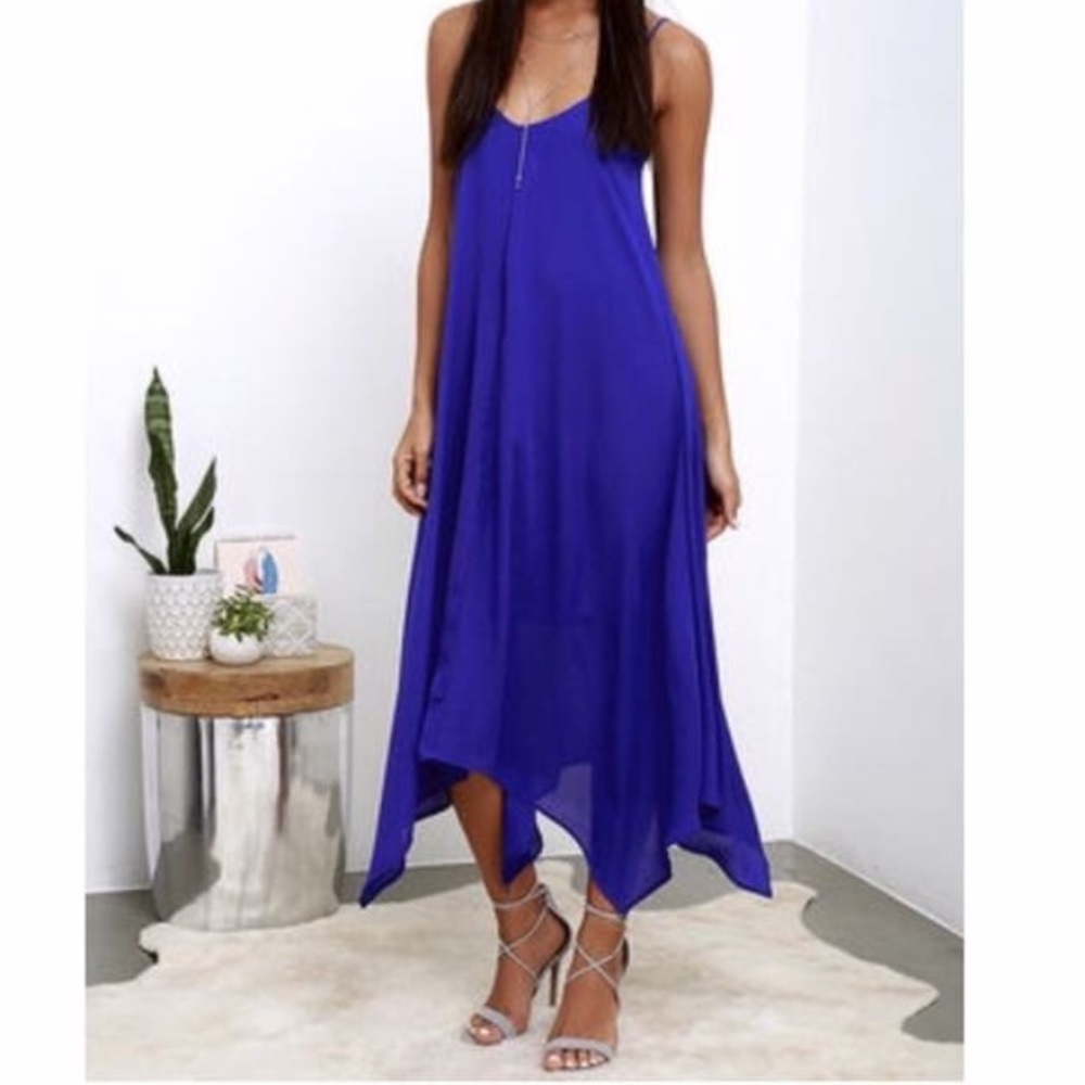 Lulus blue midi dress